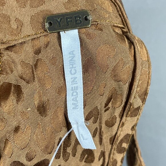 NEW Young Fabulous & Broke Dress Womens Large brown leopard satin maxi boho - Picture 4 of 10